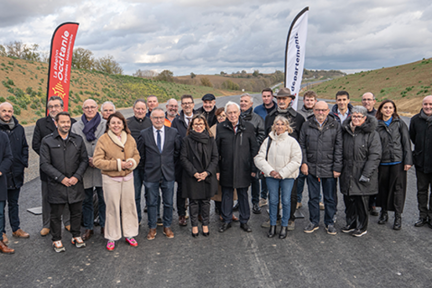 Chantier de mise à 2×2 voies de la RD1124 entre Gimont et L’Isle-Jourdain : Carole Delga, Présidente de la Région Occitanie et Philippe Dupouy, Président du Département du Gers confirment le respect du calendrier